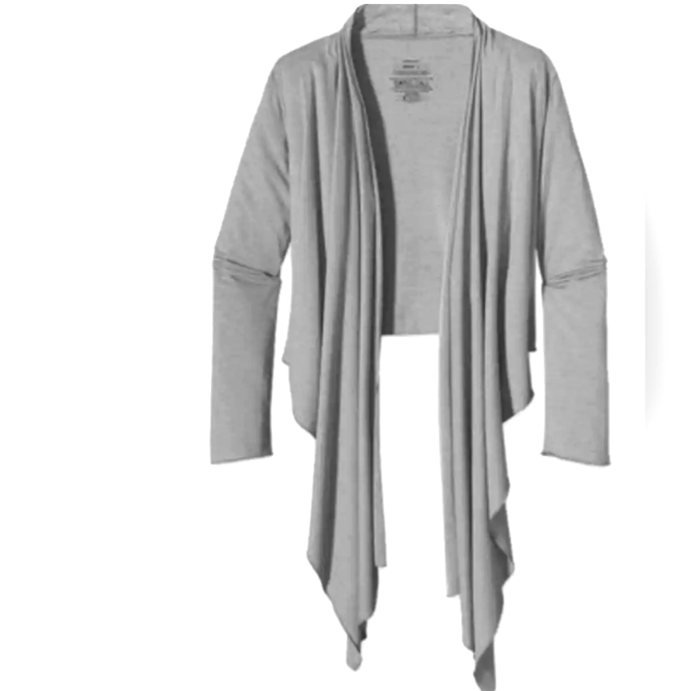 Patagonia Women's Glorya Wrap Grey Cropped Lightweight Long Sleeve Size Small